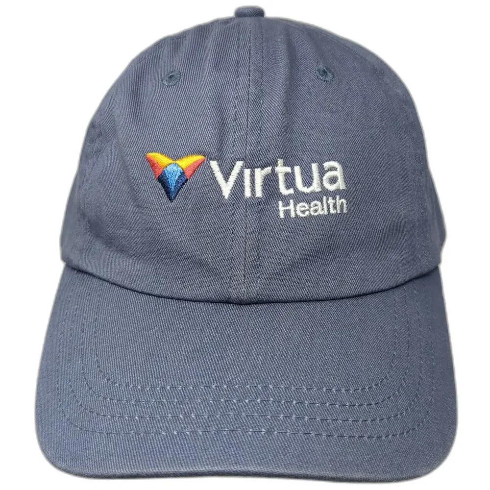 Paramount Baseball Cap Blue One Size Slideback Virtua Health Logo Cotton Hat